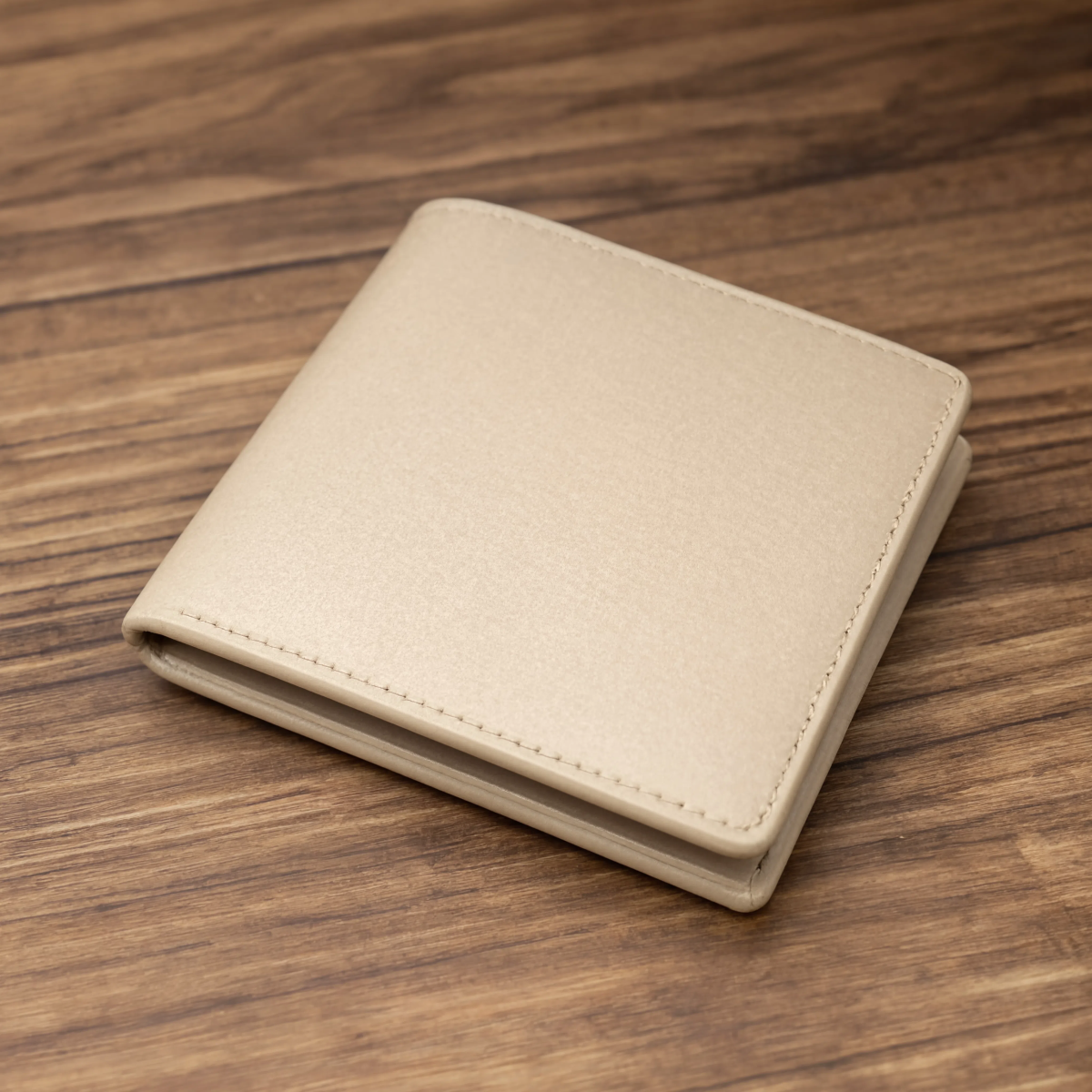 Beige Leather Wallet