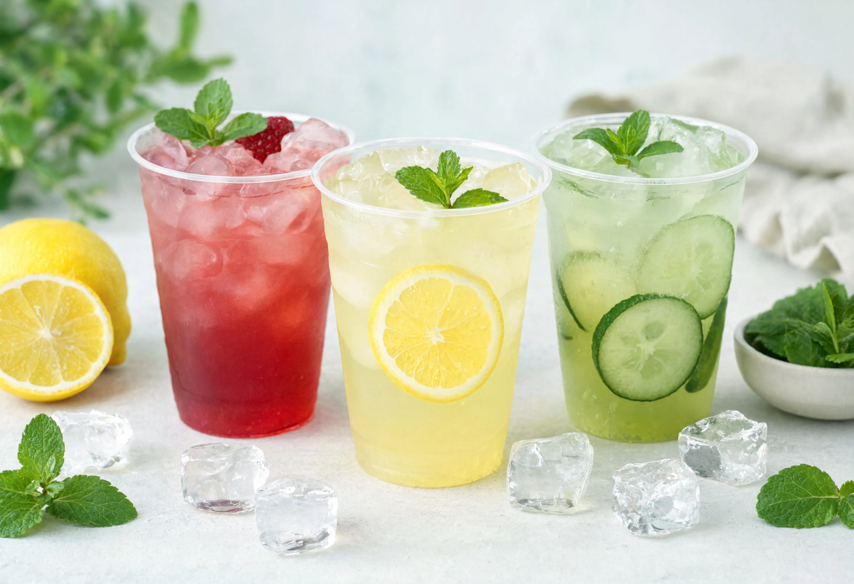 Iced Drinks In Clear Cups