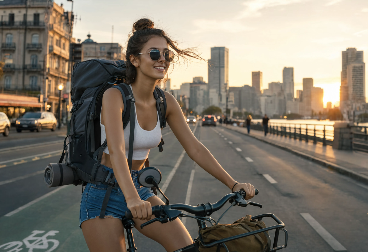 Sunset City Cyclist
