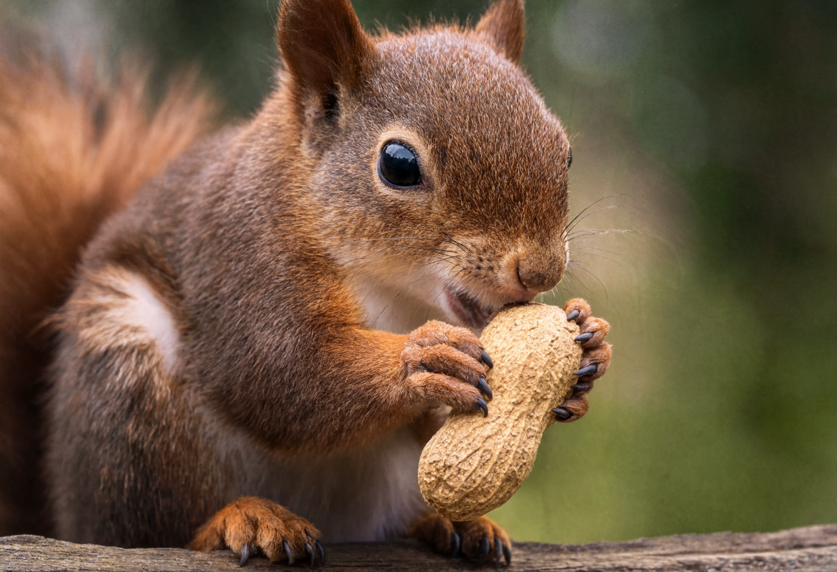 Squirrel With Peanut