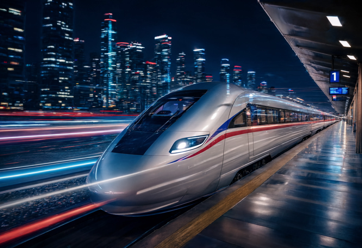 Night Train At Station