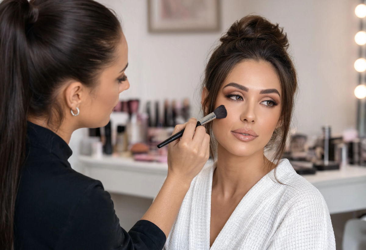 Makeup Powder Application