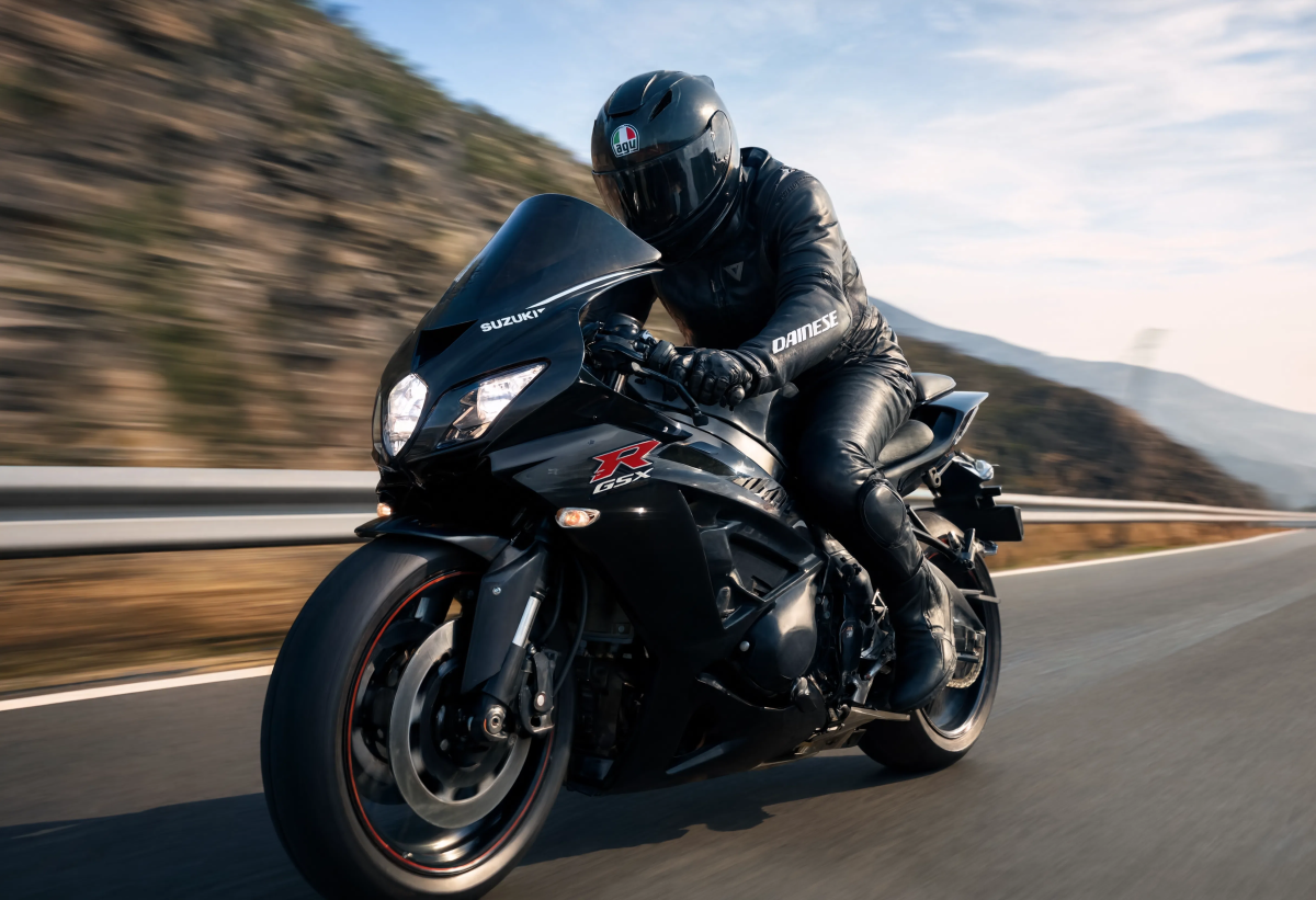 Motorcycle At High Speed