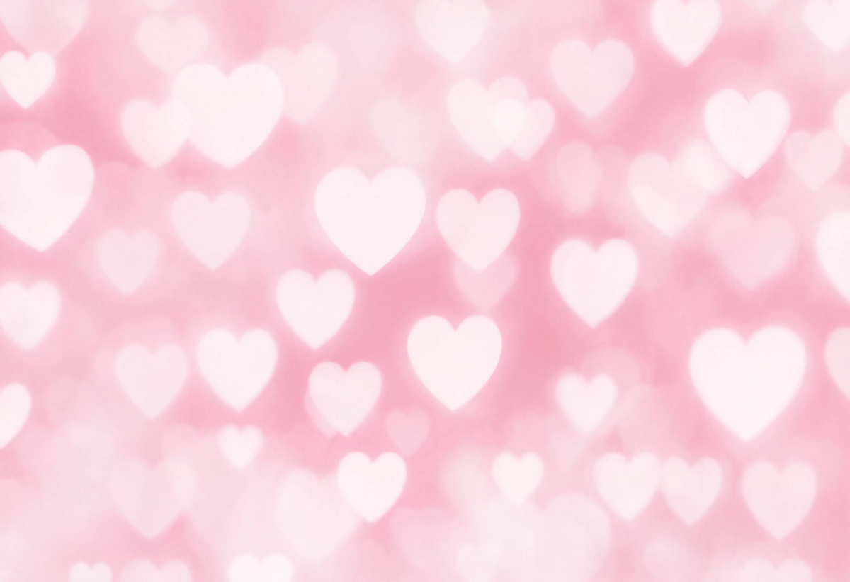 Pink Heart Bokeh Background