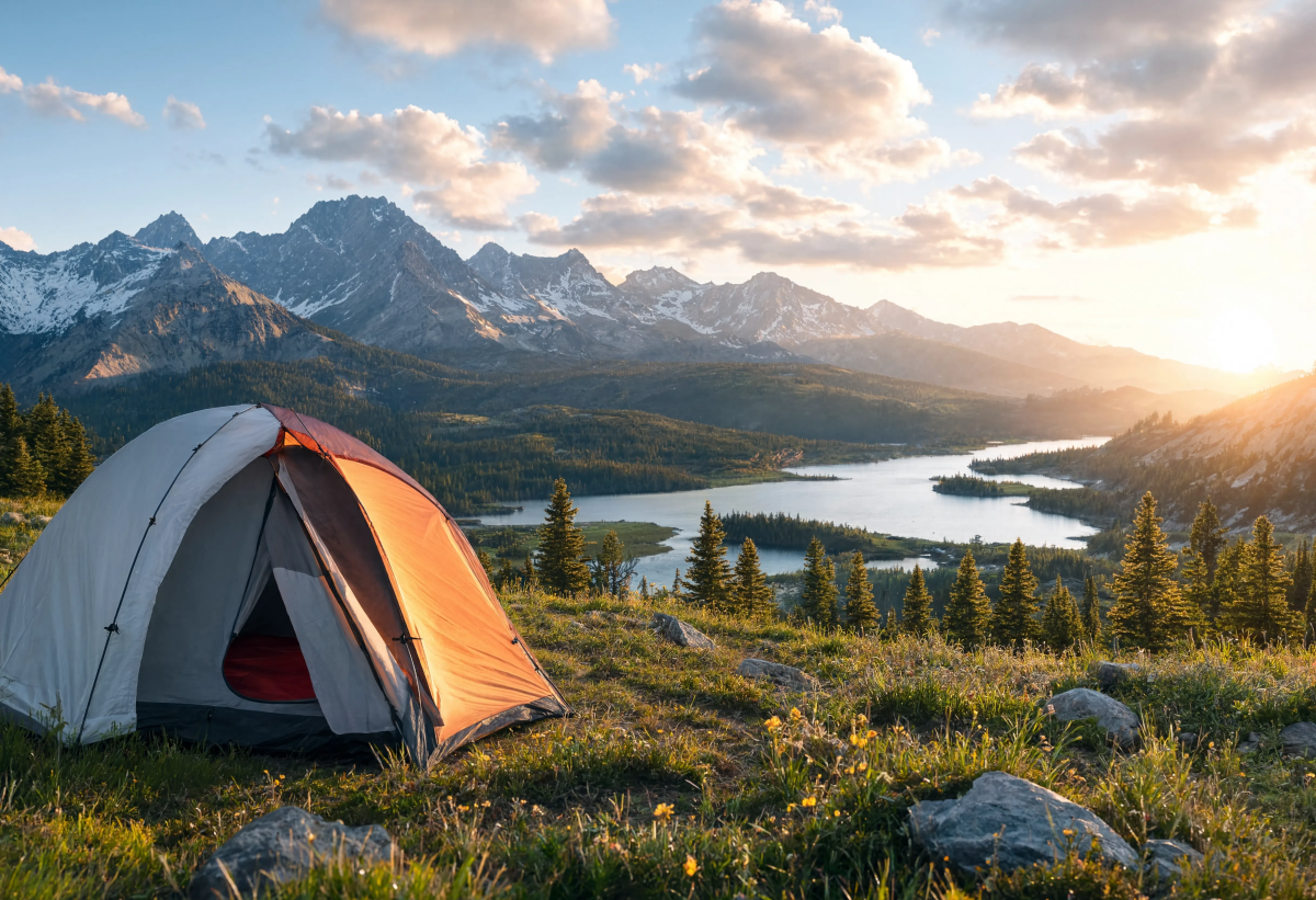 Beautiful Camping Landscape