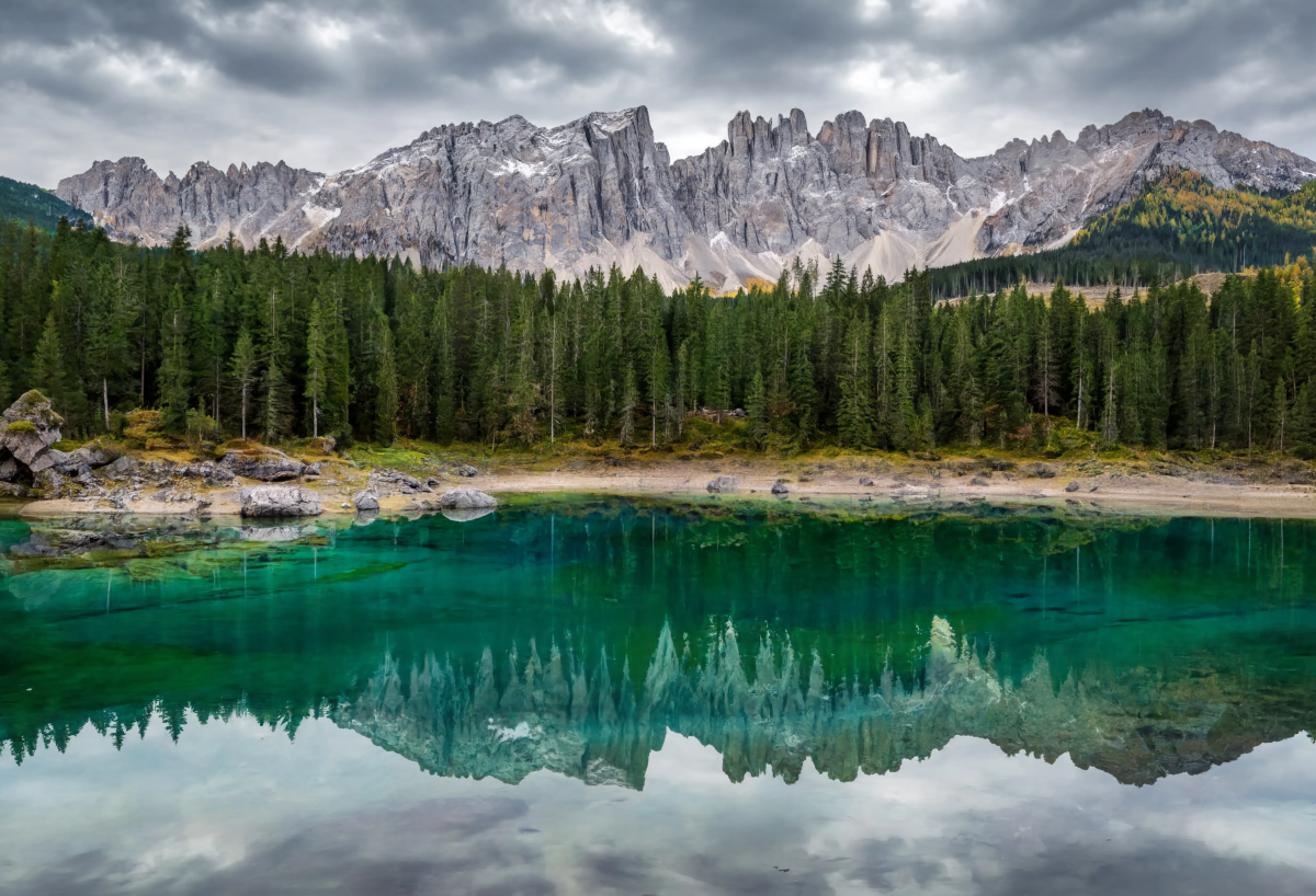 Karersee with Dolomites
