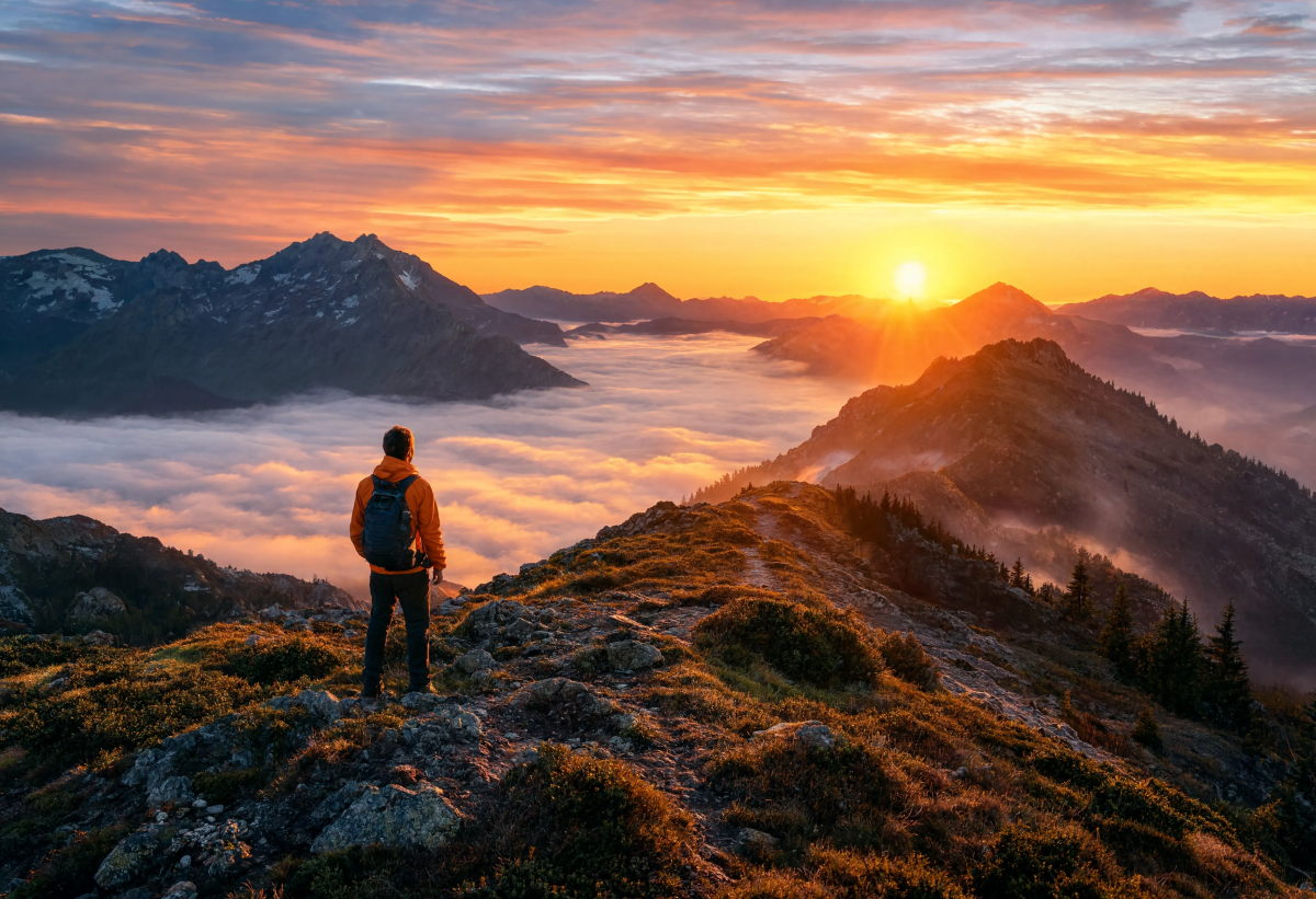 Beautiful sunrise adventure
