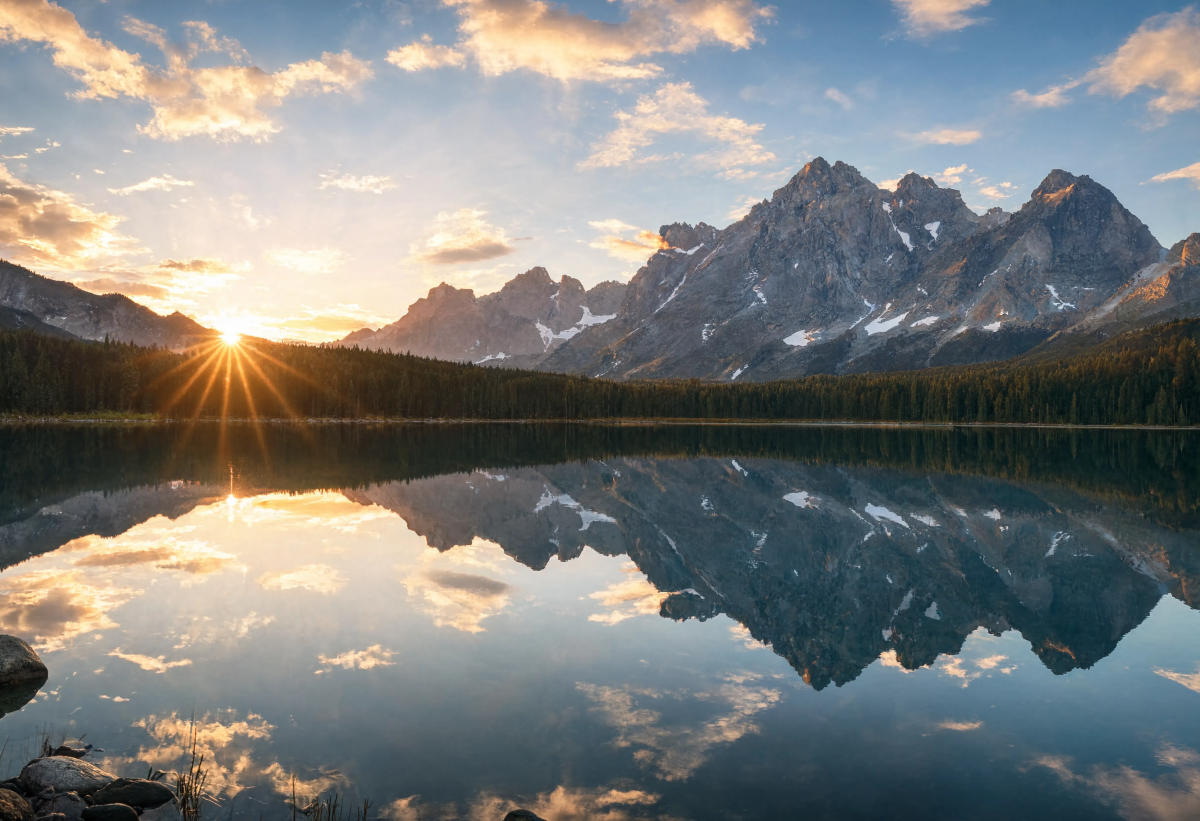 Stock mountains reflection wallpaper