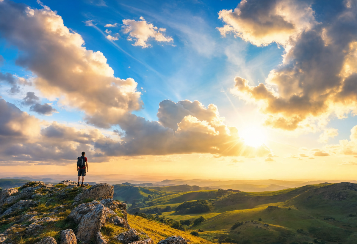 Beautiful sky journey
