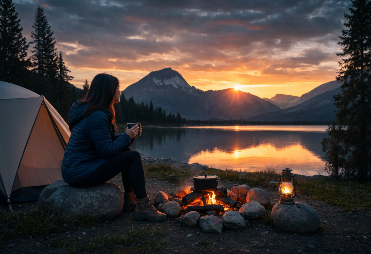 Camping moment