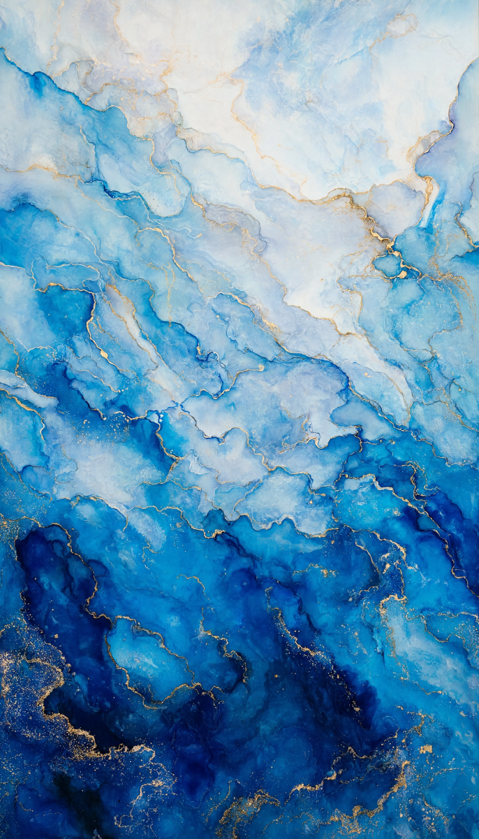 Flowing Blue Abstract 2