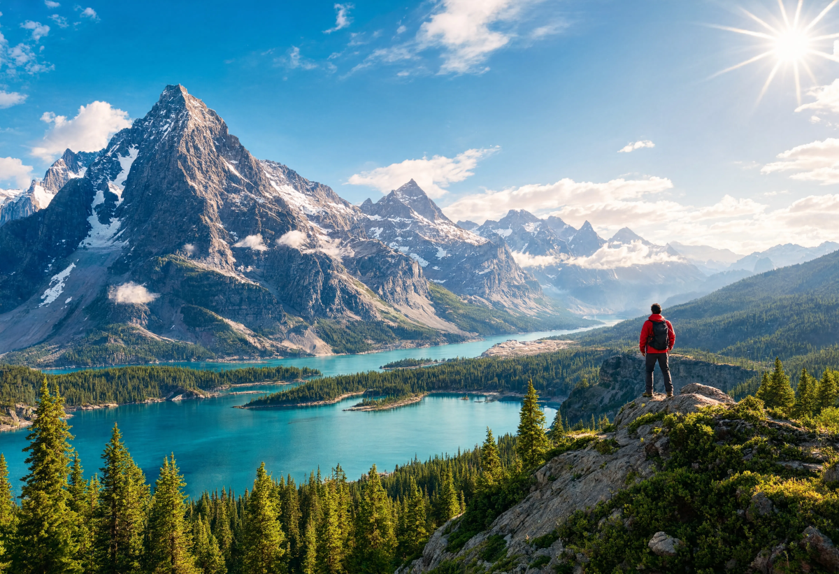 Bright adventure landscape