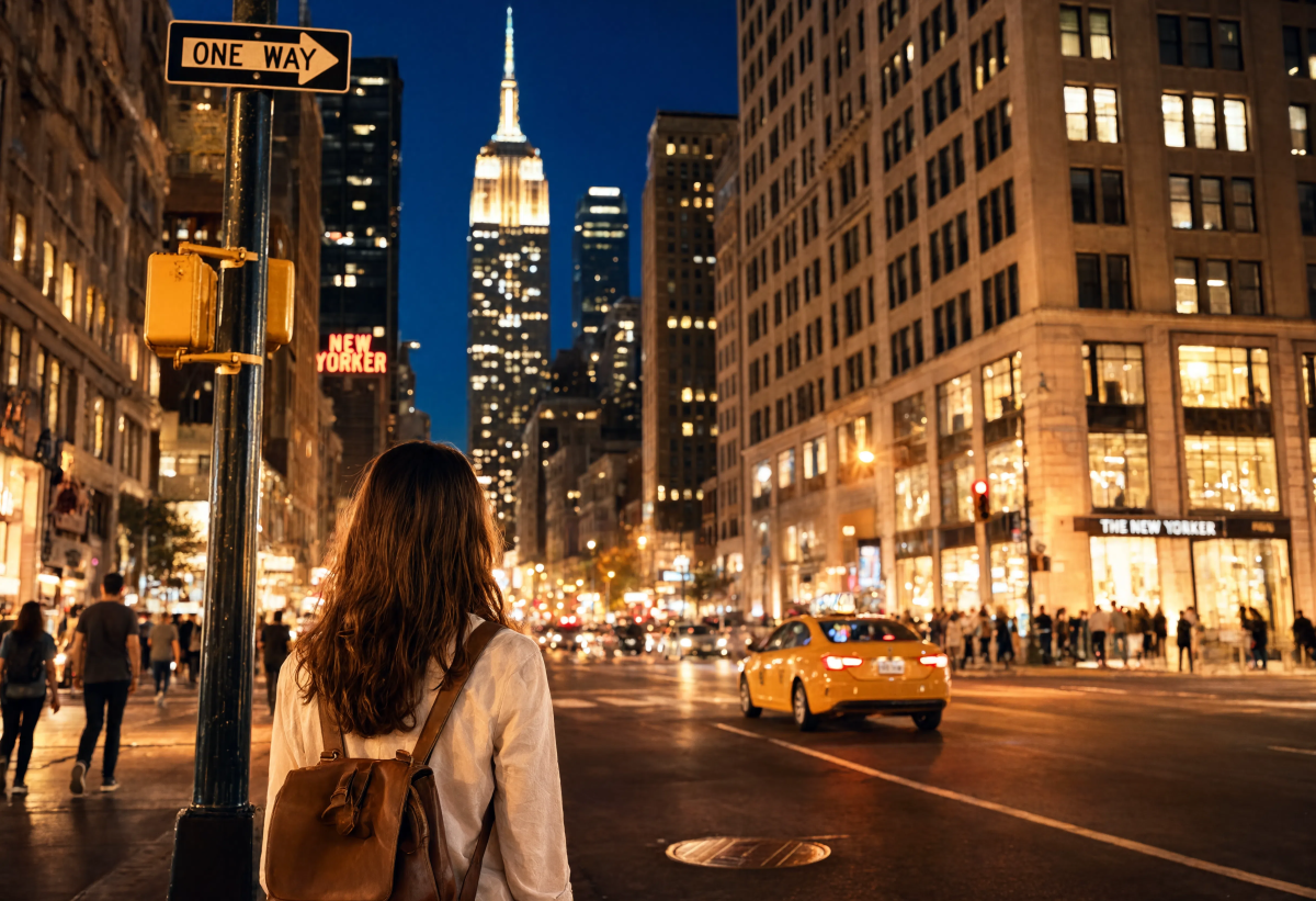 Bright city evening