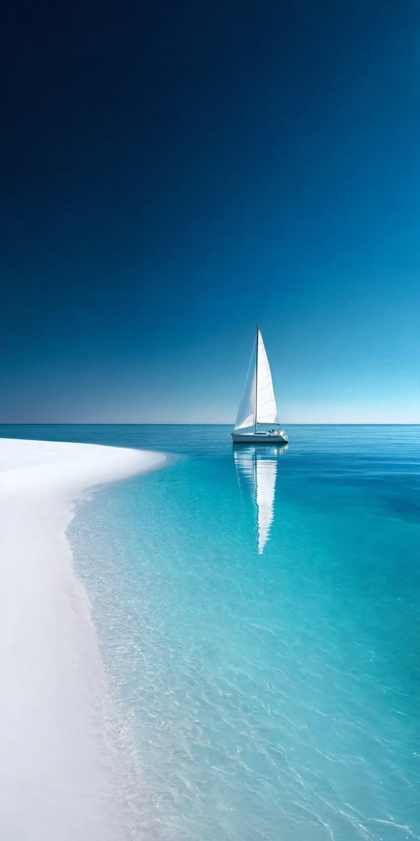 Serene sailboat Wallpaper