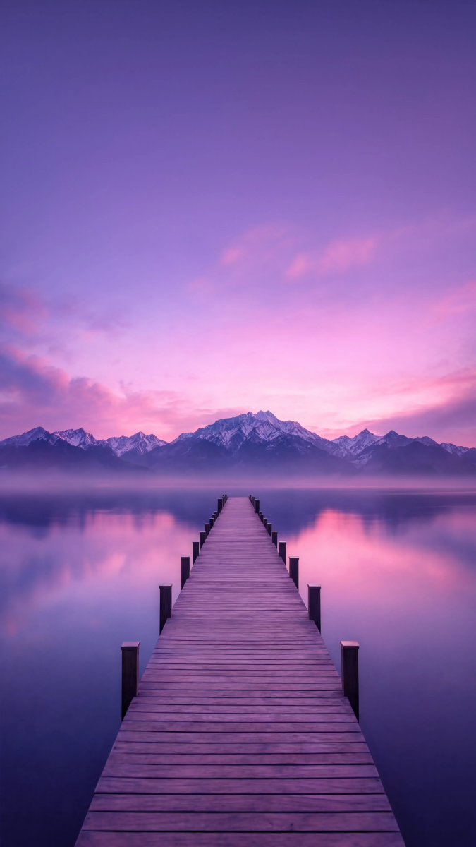 Serene pier Wallpaper