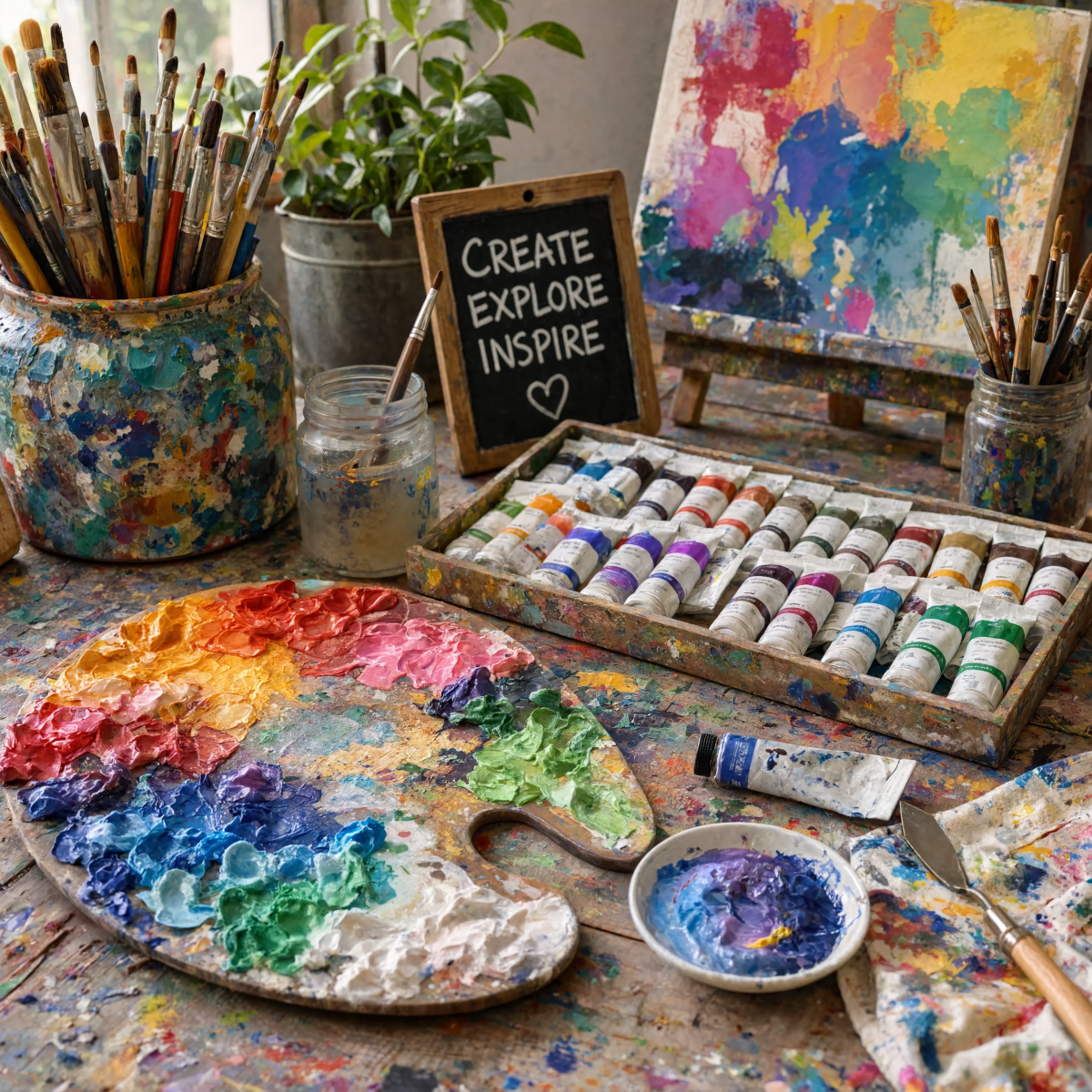 Artis't paint table