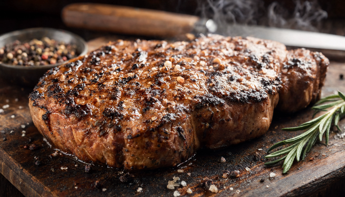 Grilled ribeye steaks