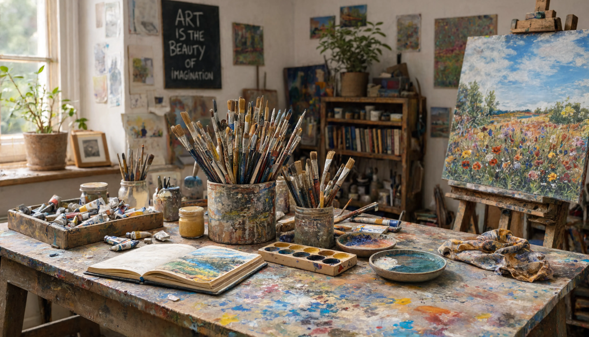 Artist studio workspace