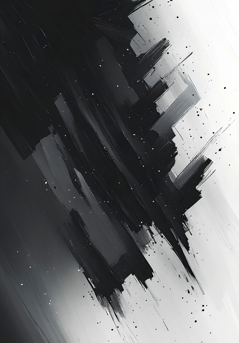 Black & White Abstract Art