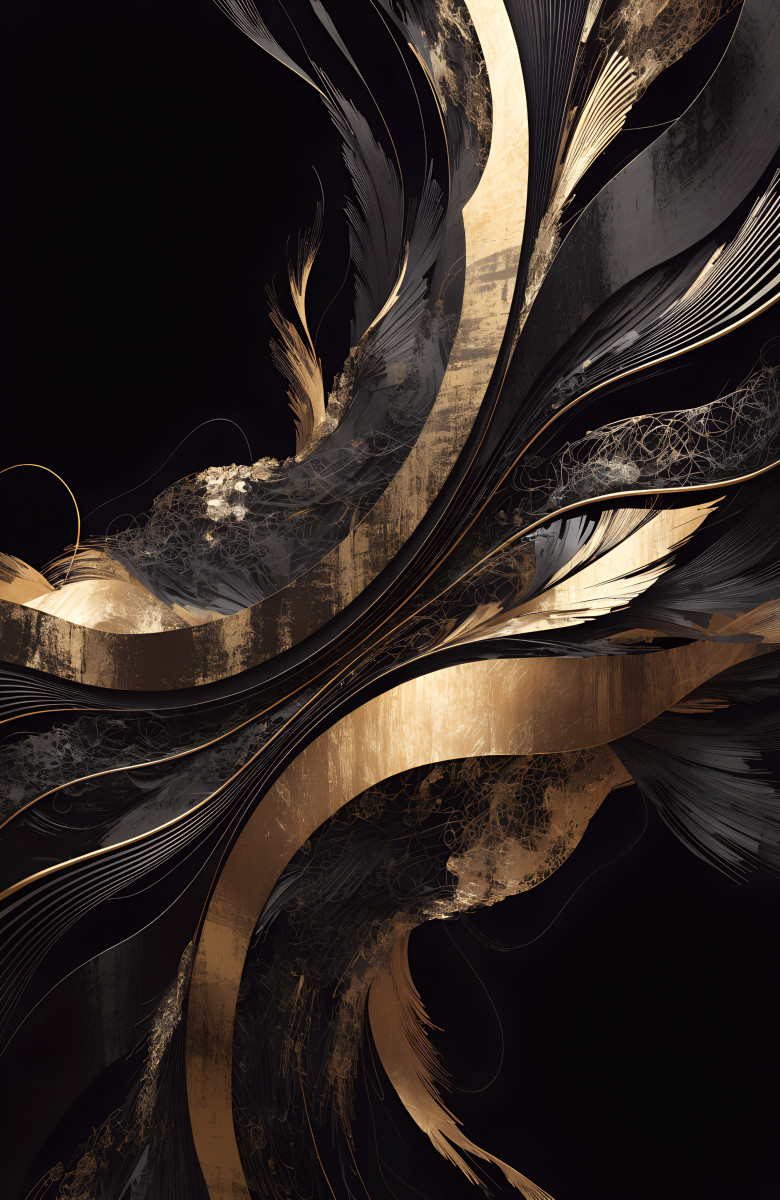 Black gold abstract wallpaper