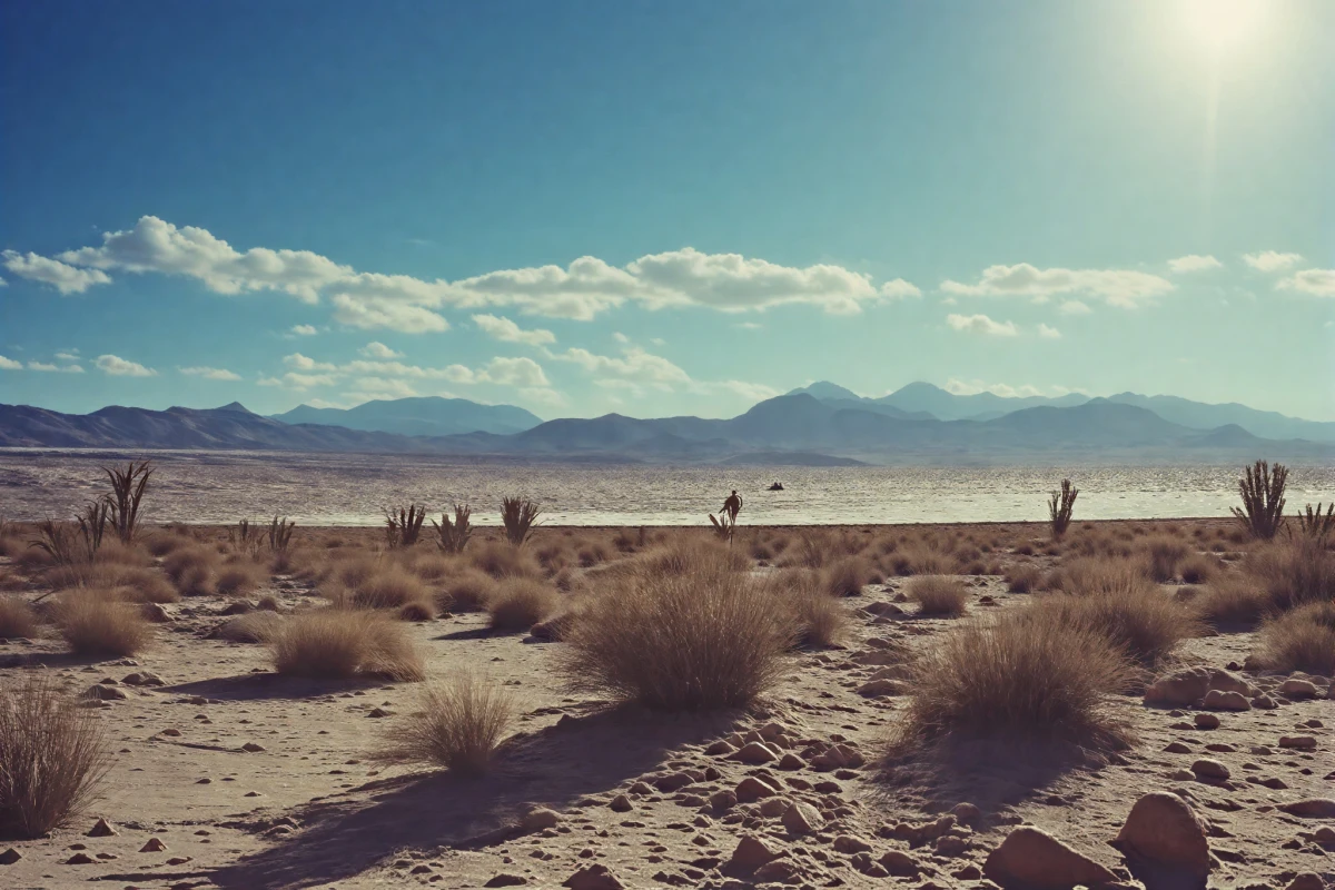 Desert Perspective Landscape Wallpaper