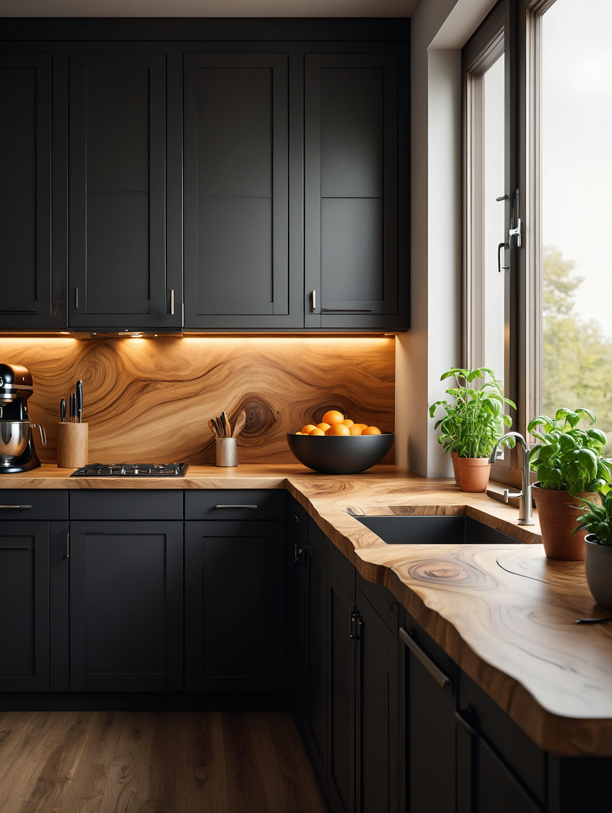 A modern kitchen interior