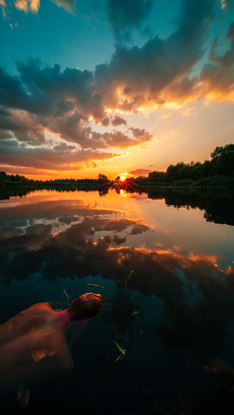 A sunset landscape photography