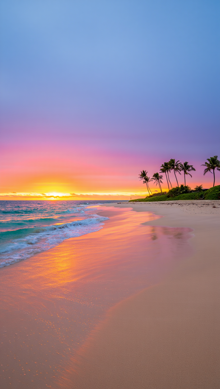 A tropical beach landscape