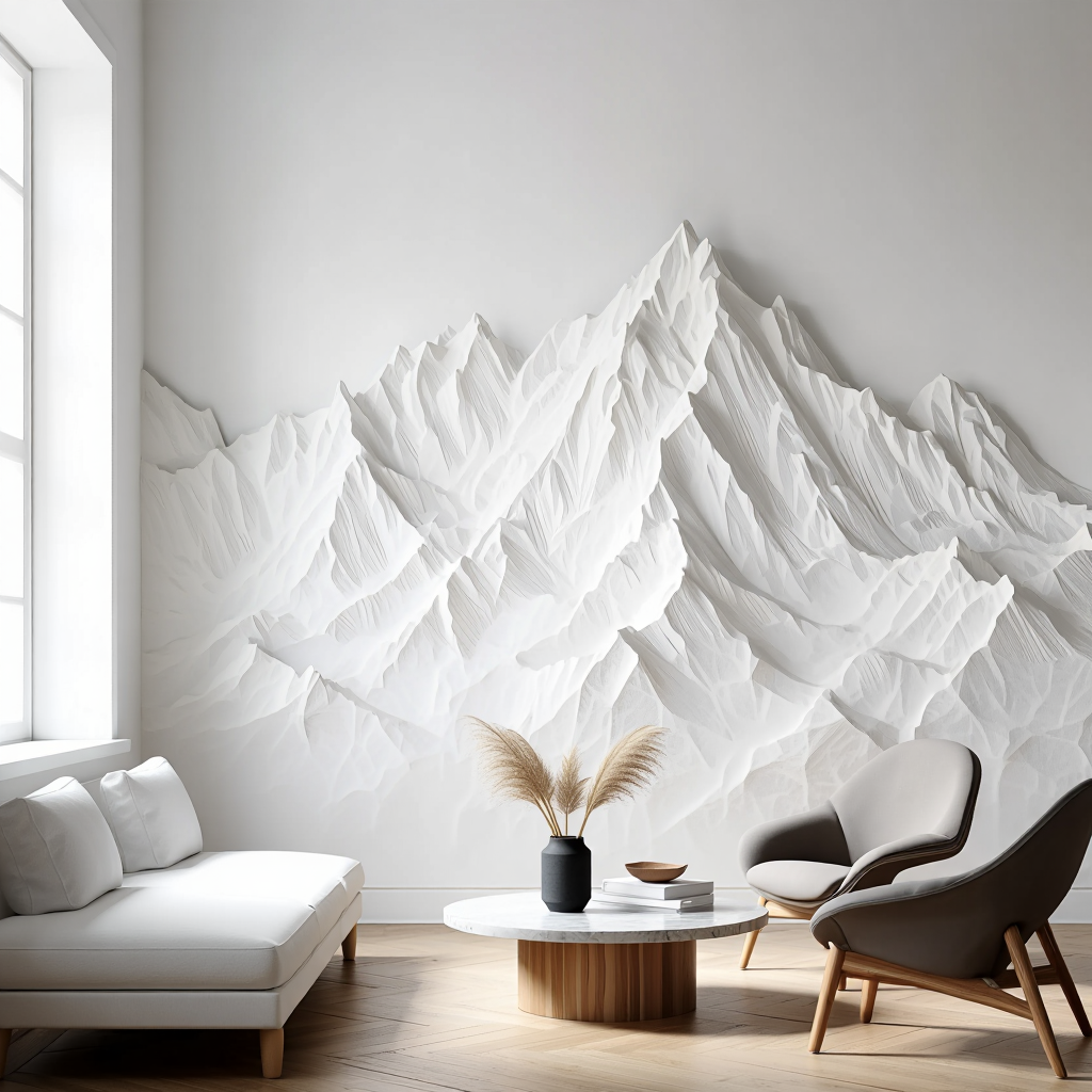 A minimalist interior living room