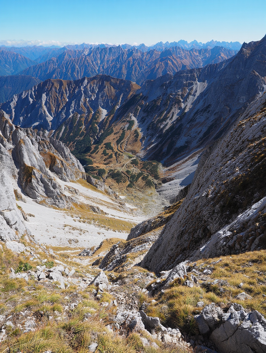 A dramatic alpine landscape