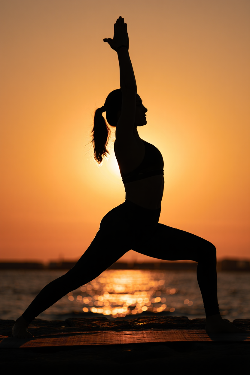Silhouette yoga