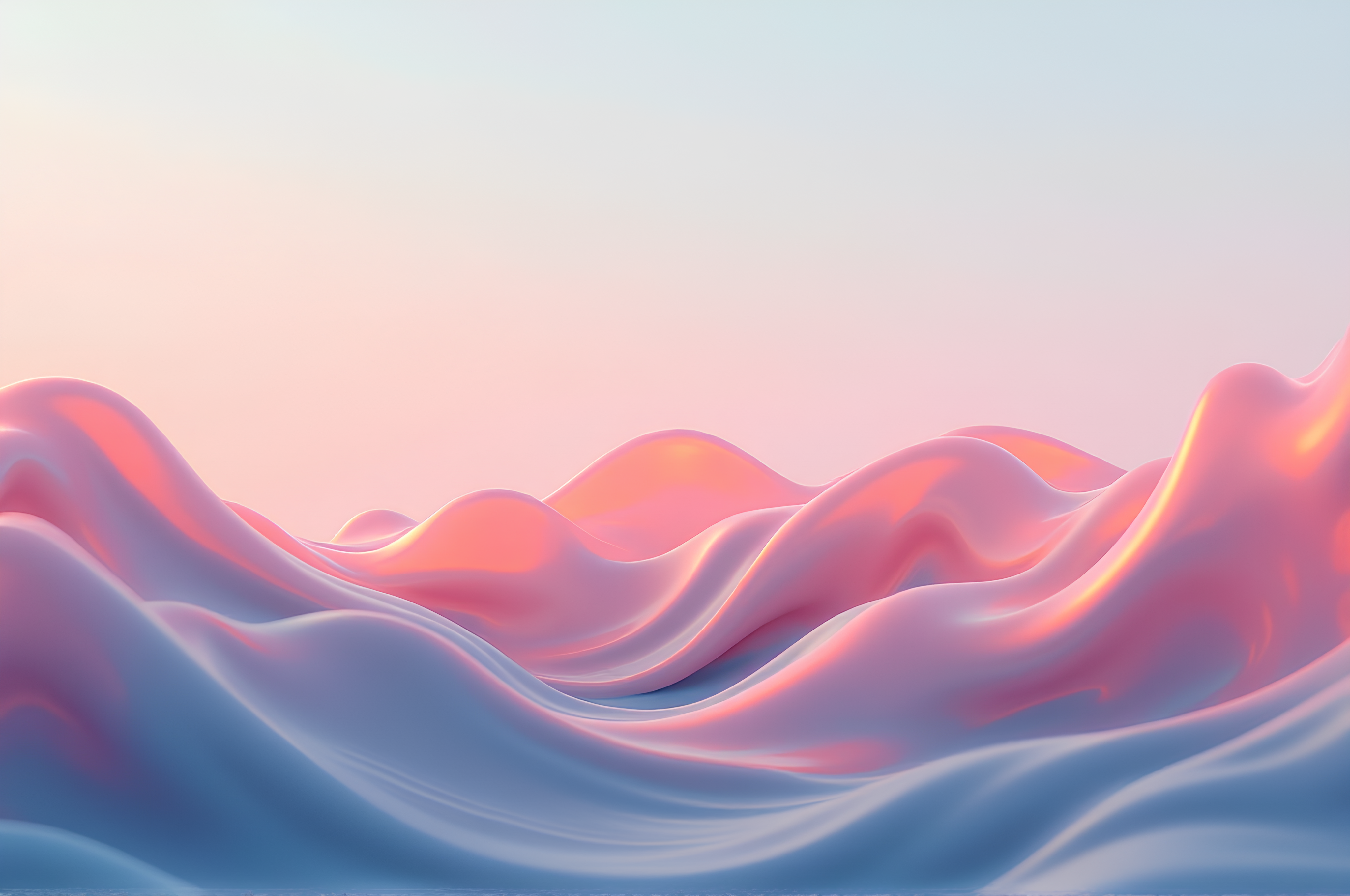 Translucent waves in vibrant hues