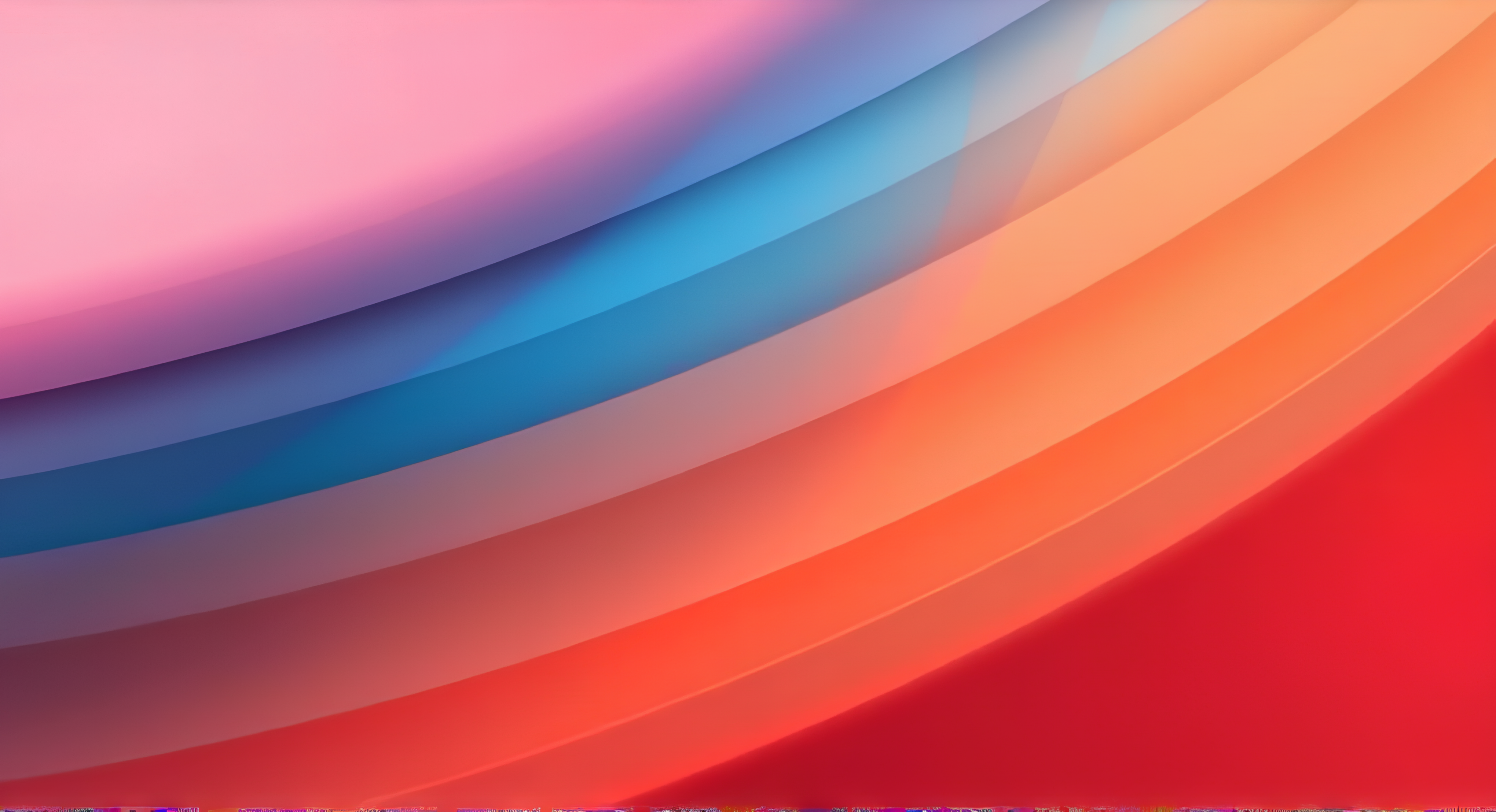 Abstract smooth, overlapping, curved layers in vibrant colors