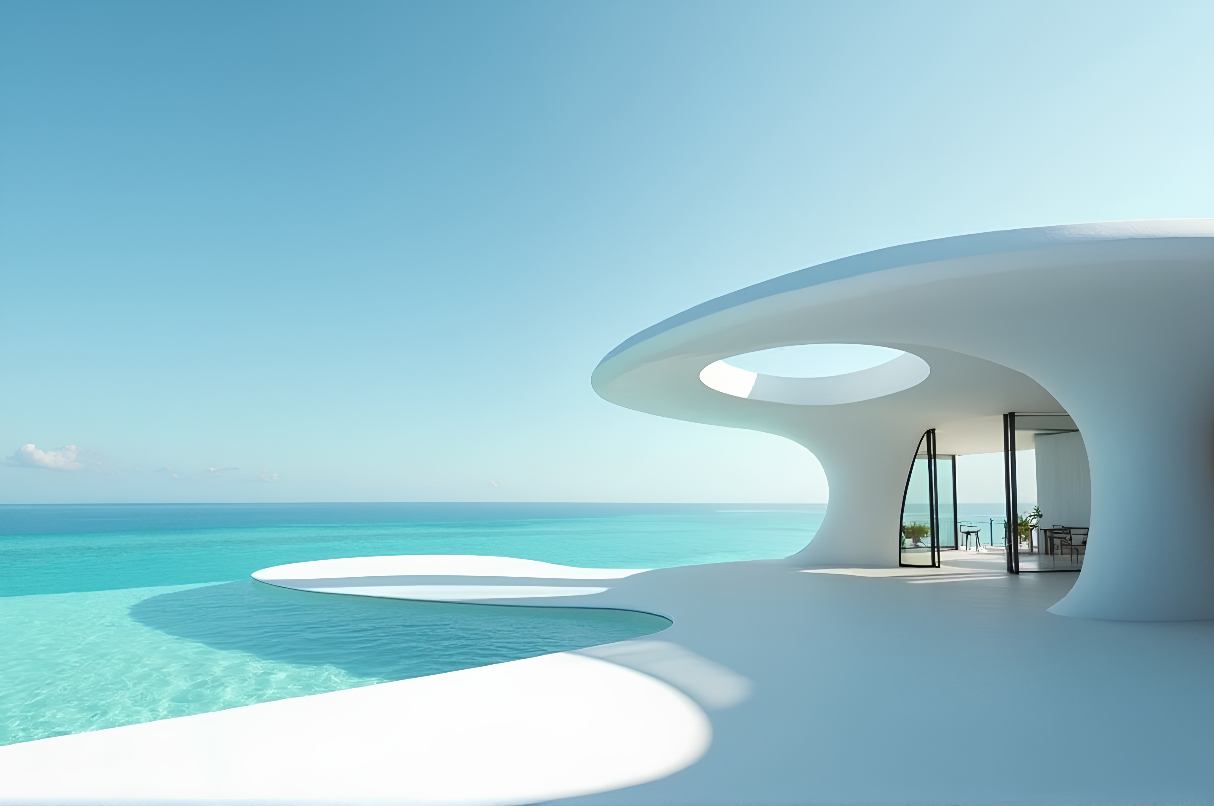 Photography of a modern minimalist concrete structure